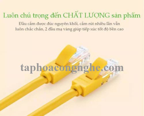 Ugreen 11233 5M màu Vàng Cáp mạng LAN CAT5E UPT NW103 30011233